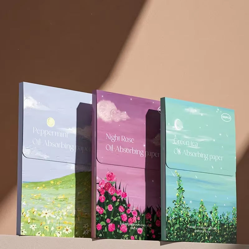 100Pcs/Box Face Oil Blotting Paper Protable Matting Face Wipes Facial Cleanser Oil Control Oil-Absorbing Face Cleaning Tools New