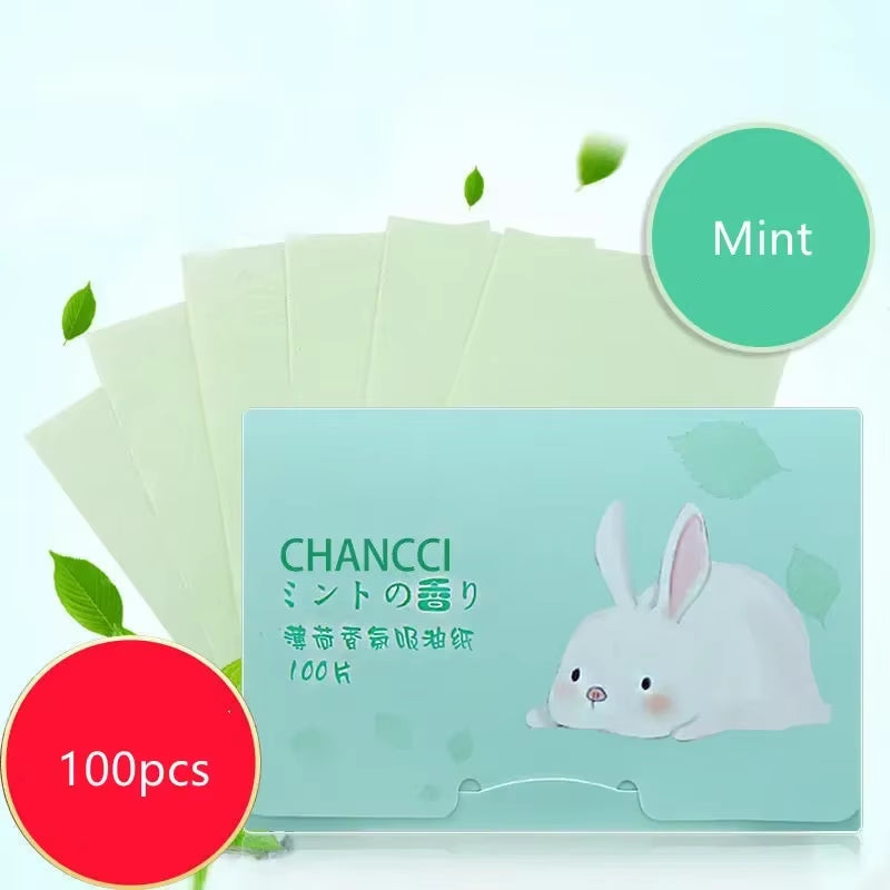 100Pcs/Box Face Oil Blotting Paper Protable Matting Face Wipes Facial Cleanser Oil Control Oil-Absorbing Face Cleaning Tools New