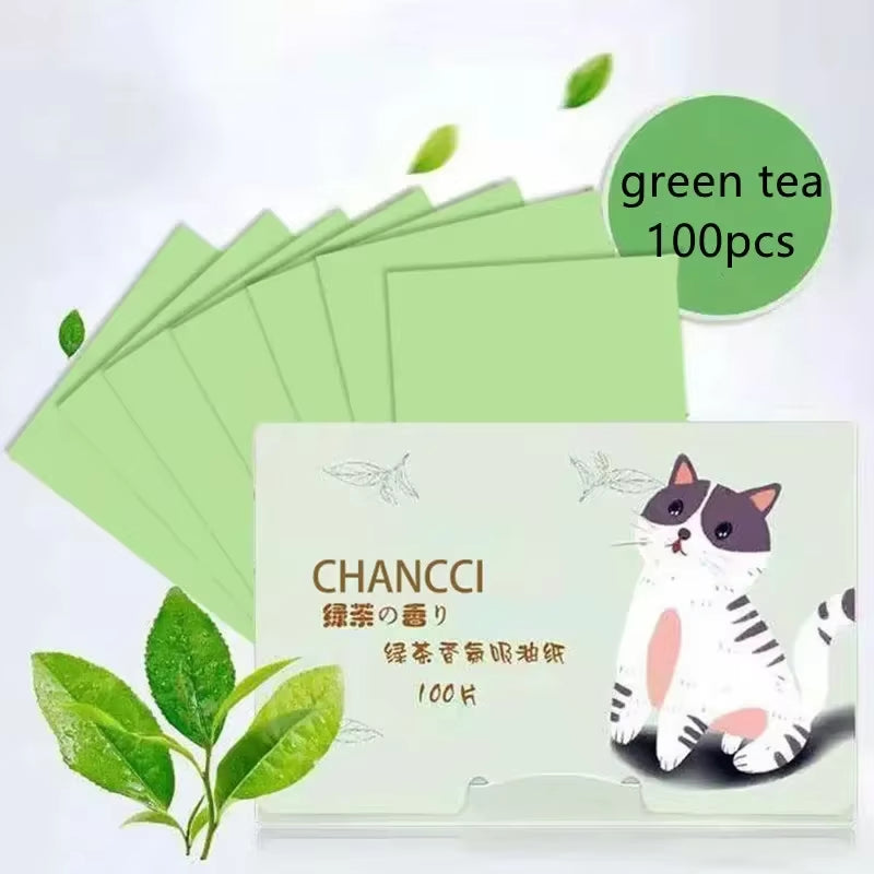 100Pcs/Box Face Oil Blotting Paper Protable Matting Face Wipes Facial Cleanser Oil Control Oil-Absorbing Face Cleaning Tools New