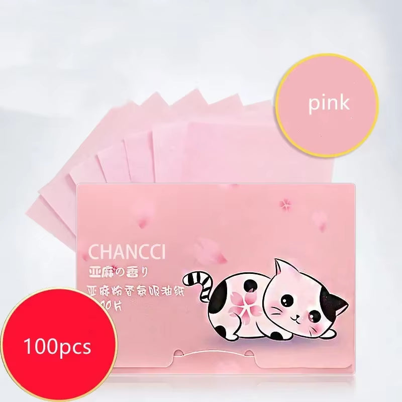 100Pcs/Box Face Oil Blotting Paper Protable Matting Face Wipes Facial Cleanser Oil Control Oil-Absorbing Face Cleaning Tools New